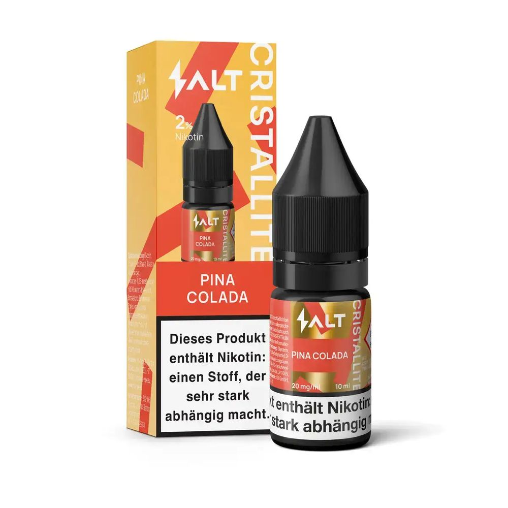 10x Salt Cristallite Liquid 10ml - Pina Colada - 20mg/ml Nikotinstärke