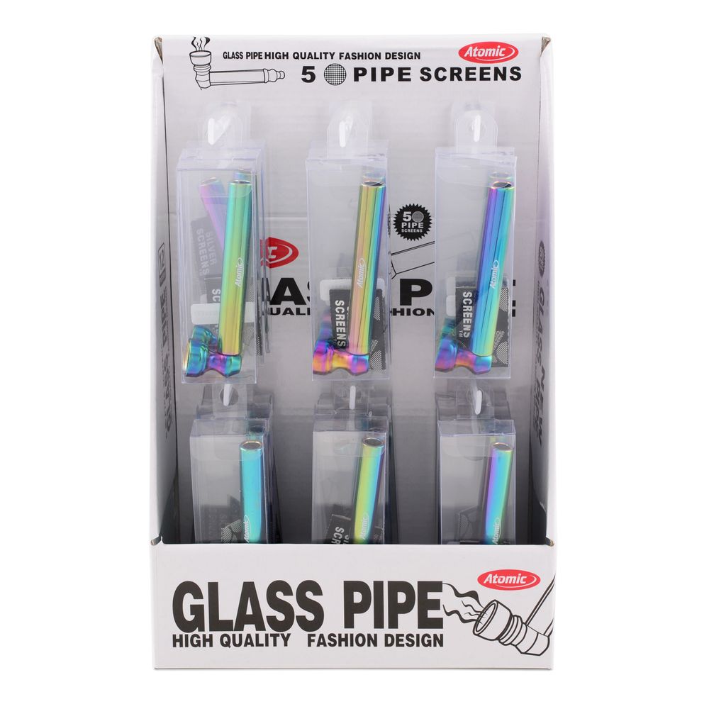 24x Atomic Mini Tabakpfeife Rainbow inkl. Ersatzsiebe