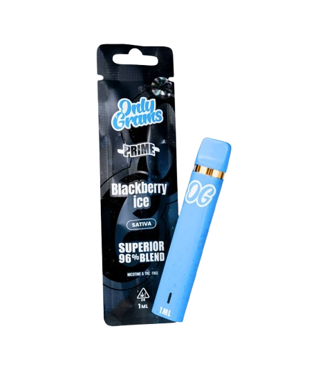 10x OnlyGrams Superior Vape - Blackberry Ice 1ml - 96% Blend Sativa