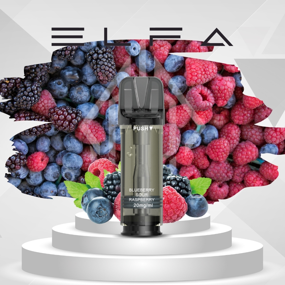 10x ELFBAR ELFA Blueberry Sour Raspberry 20mg Nikotin 2er Pack