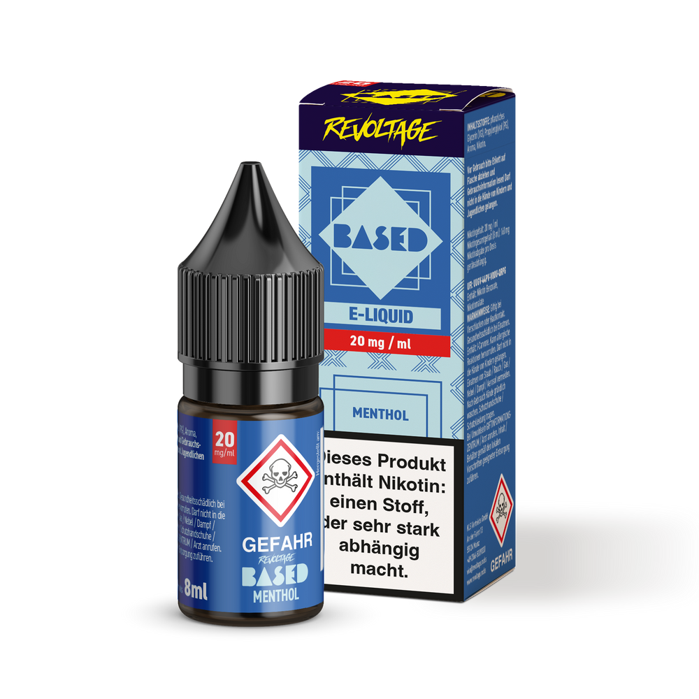15x Revoltage BASED Liquid - Menthol - 8 ml Nikotinsalz Liquid