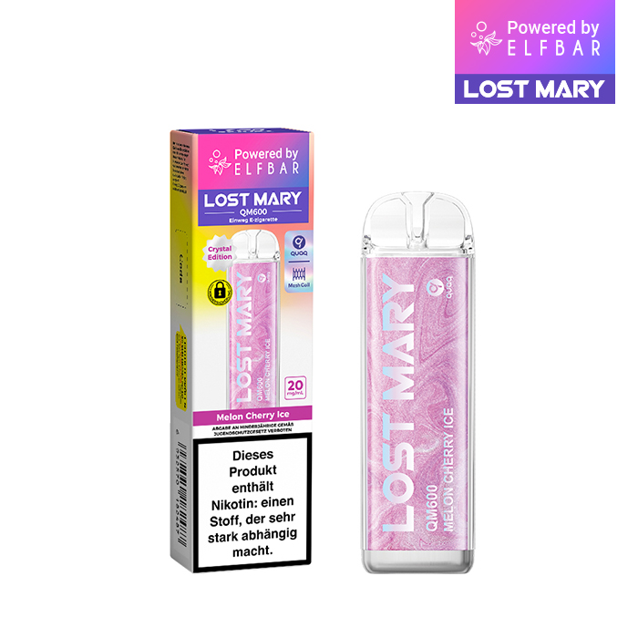 10+2 Aktion ELFBAR LOST MARY QM600 - Melon Cherry Ice 20mg Nikotin