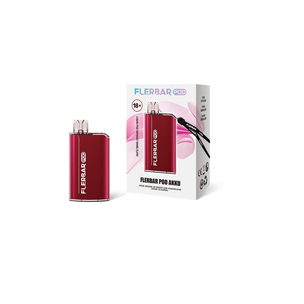 10x Flerbar Pod Kit - Farbe Rot - 500 mAh Akku
