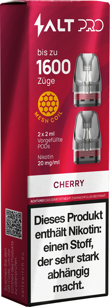 10x SALT Pro Pod - Cherry - 20mg Nikotingehalt - 2er Pack