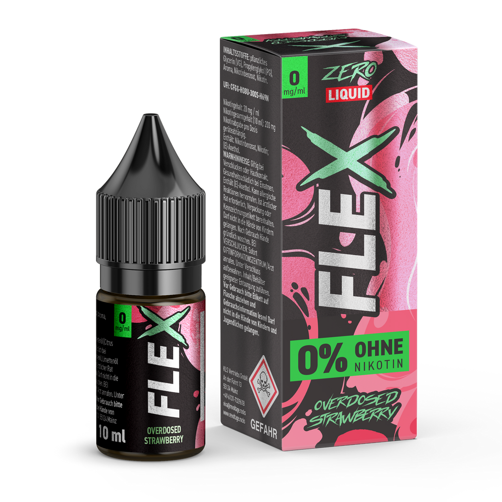 15x Revoltage Flex Overdosed - Strawberry - Nikotinsalz Liquid