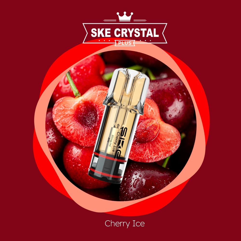 10x SKE Crystal PLUS Cherry Ice 2% Nikotin 2er Pack