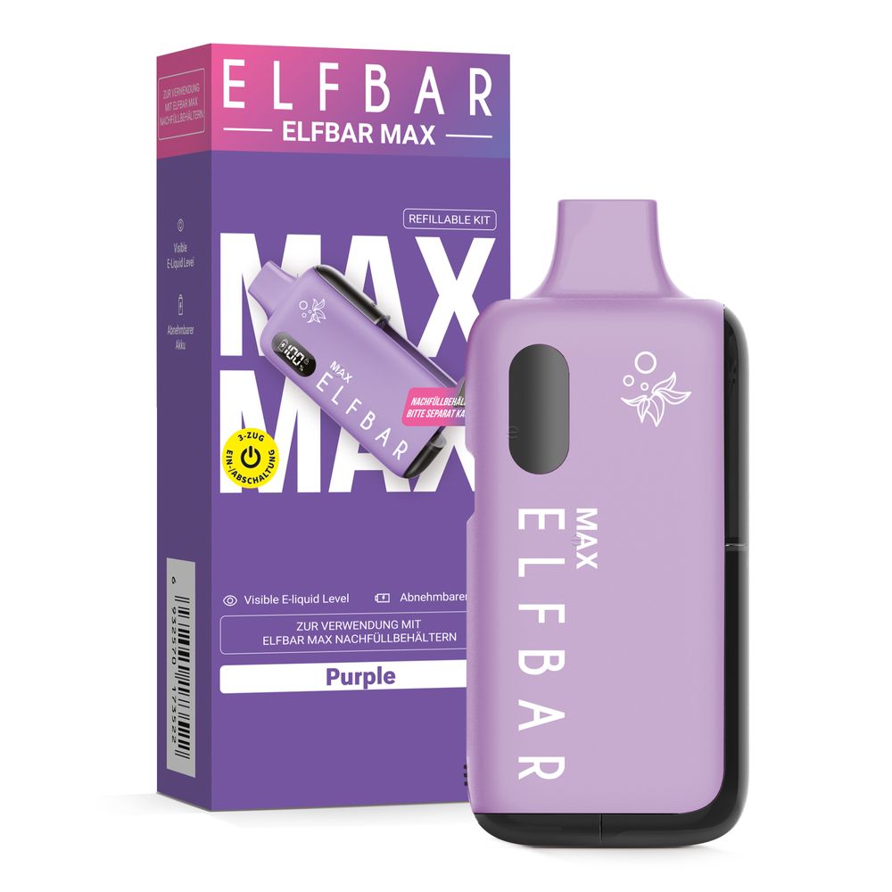 10x ELFBAR MAX Pod Kit - Farbe: Purple