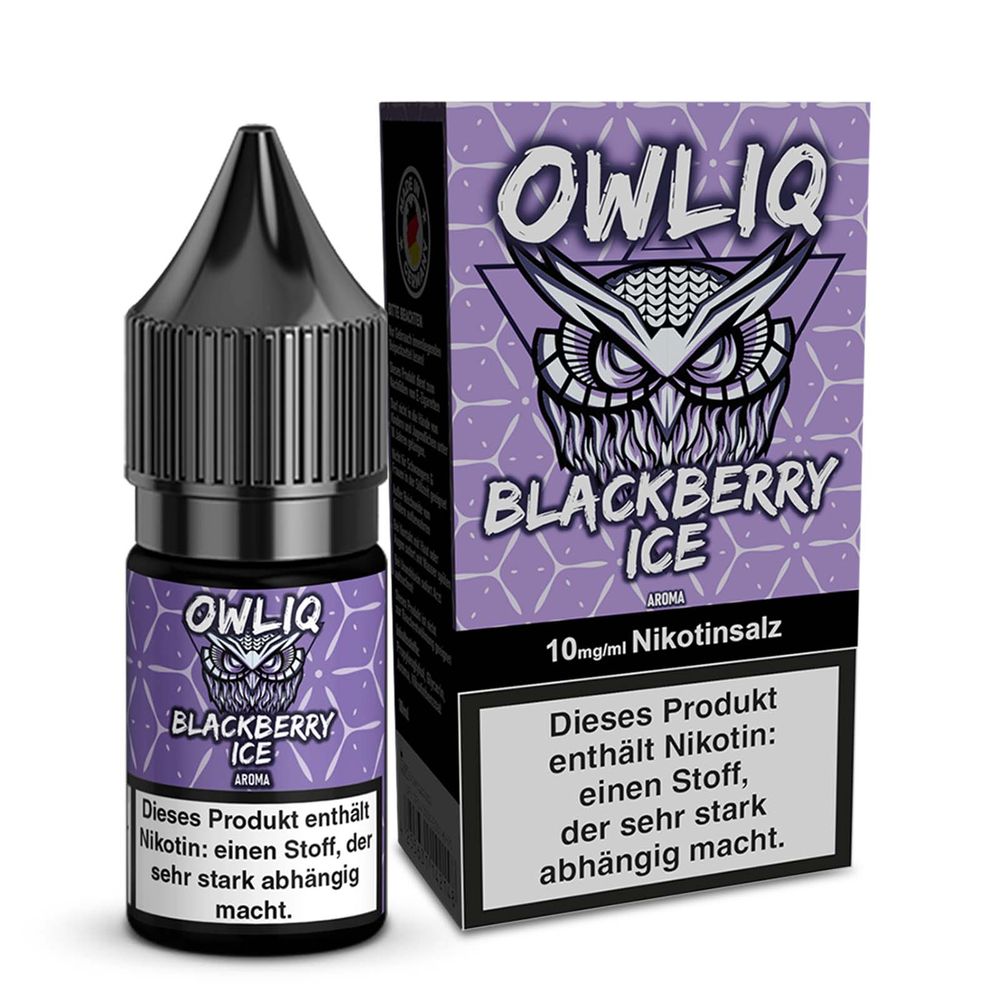 10x OWLIQ Nikotinsalz Liquid - Blackberry Ice - 10ml