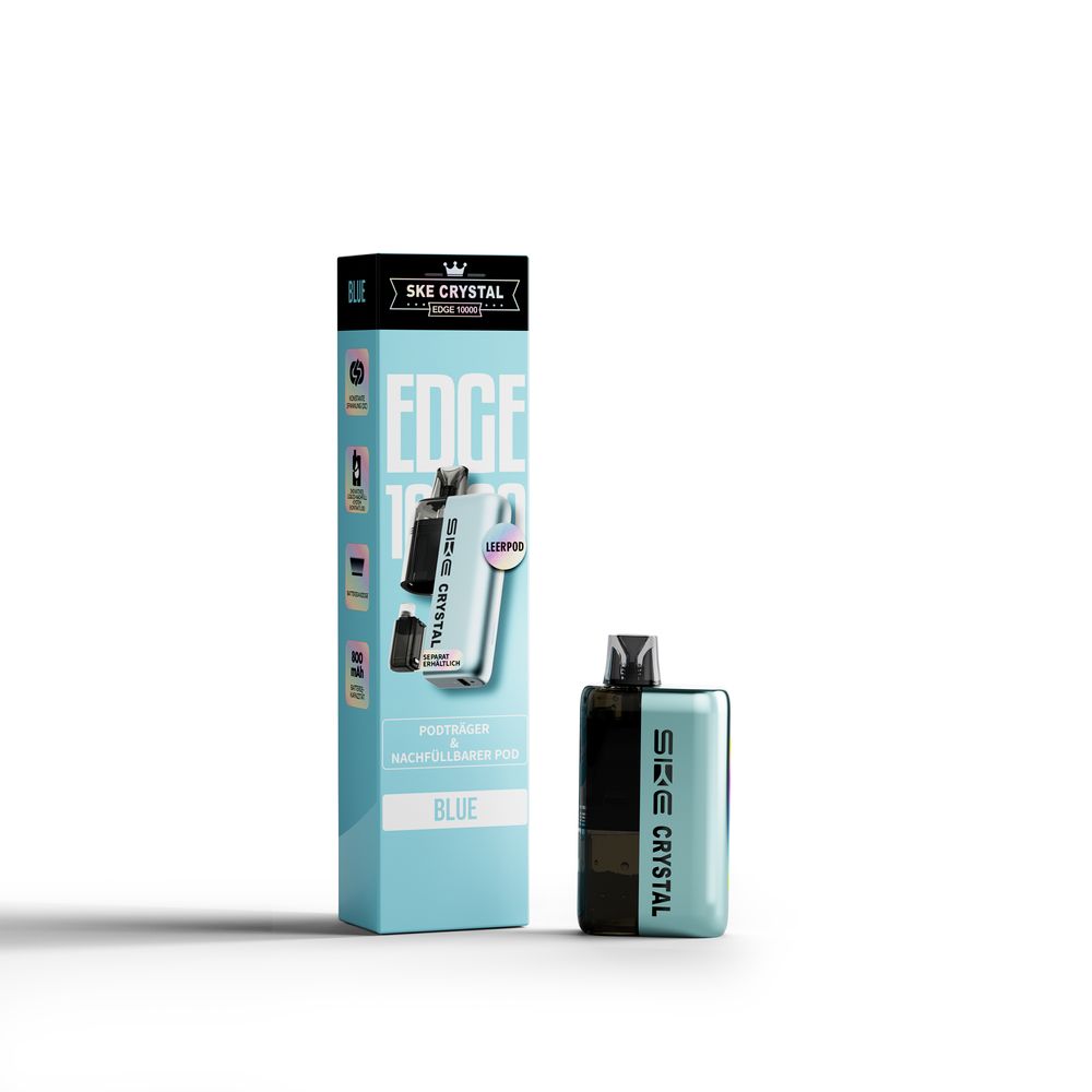 5x  SKE Crystal Edge 10K Akku + 2ml Pod Farbe: Blue