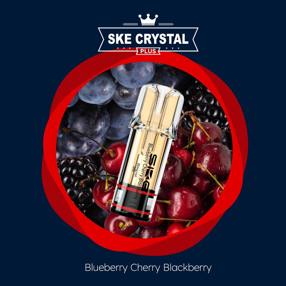 10 x SKE Crystal PLUS Blueberry Cherry Blackberry 2% Nikotin 2er Pack