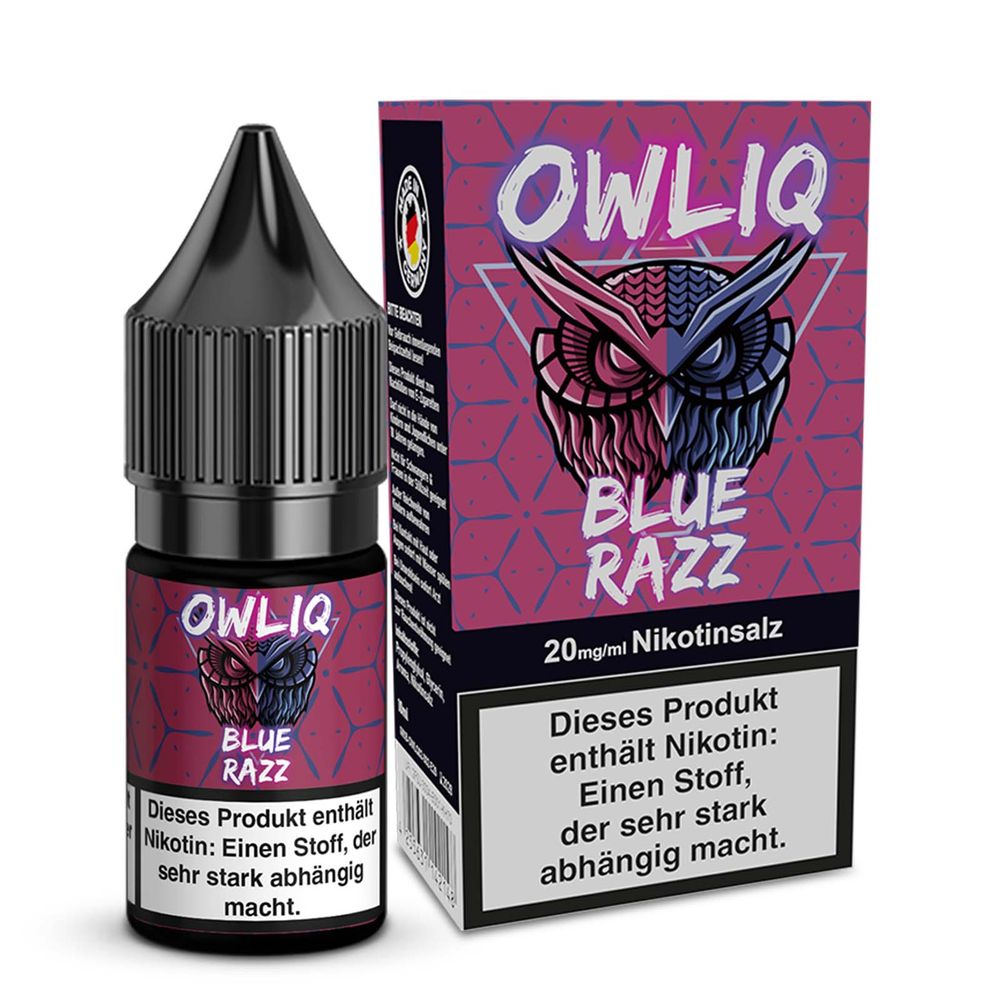 10x OWLIQ Nikotinsalz Liquid - Blueberry Razz - 10ml