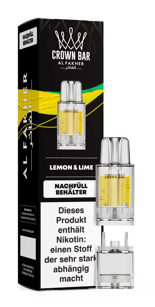 5x Al Fakher 12K PRO MAX Pod - Lemon Lime - 20mg Nikotingehalt