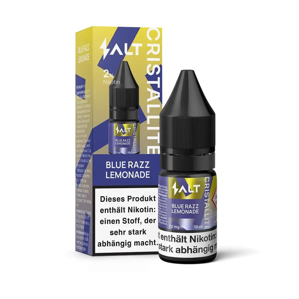 10x Salt Cristallite Liquid 10ml - Blue Razz Lemonade - 20mg/ml Nikotinstärke