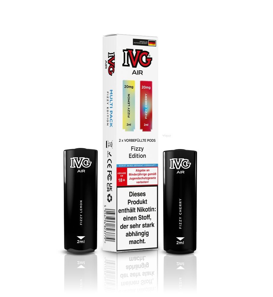10x IVG Air 4in1 Pods - Fizzy Edition (2er Pack) - 10% Akkuträger Gratis