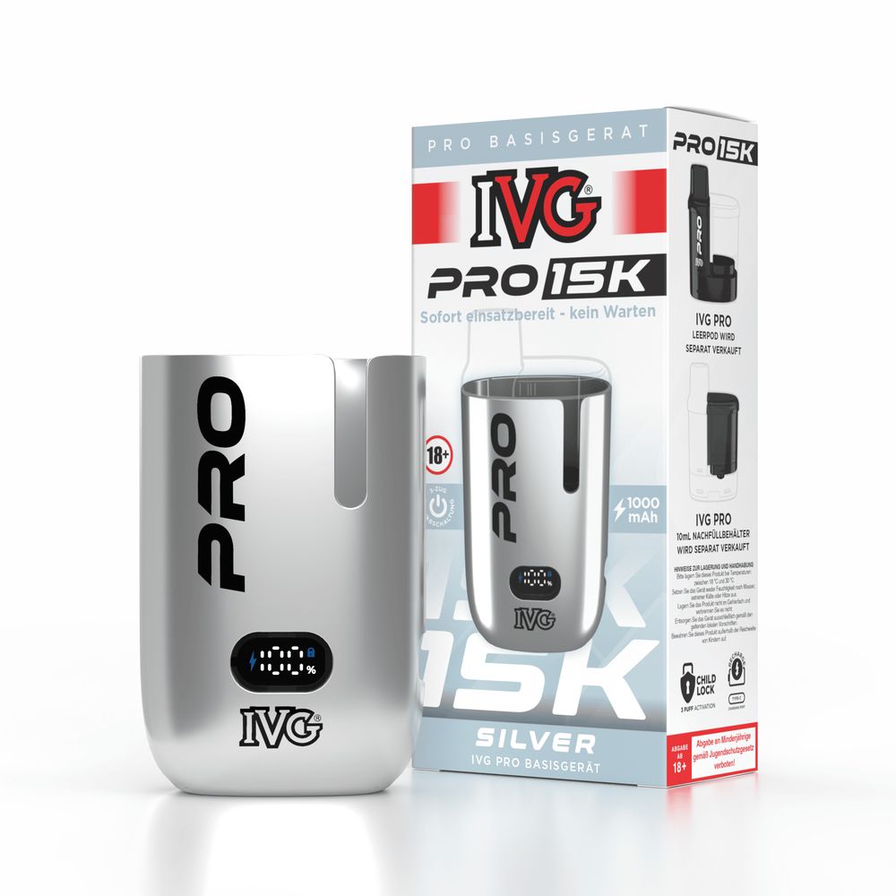 5x IVG Pro 15000 Akkuträger - 1500mAh - Silber