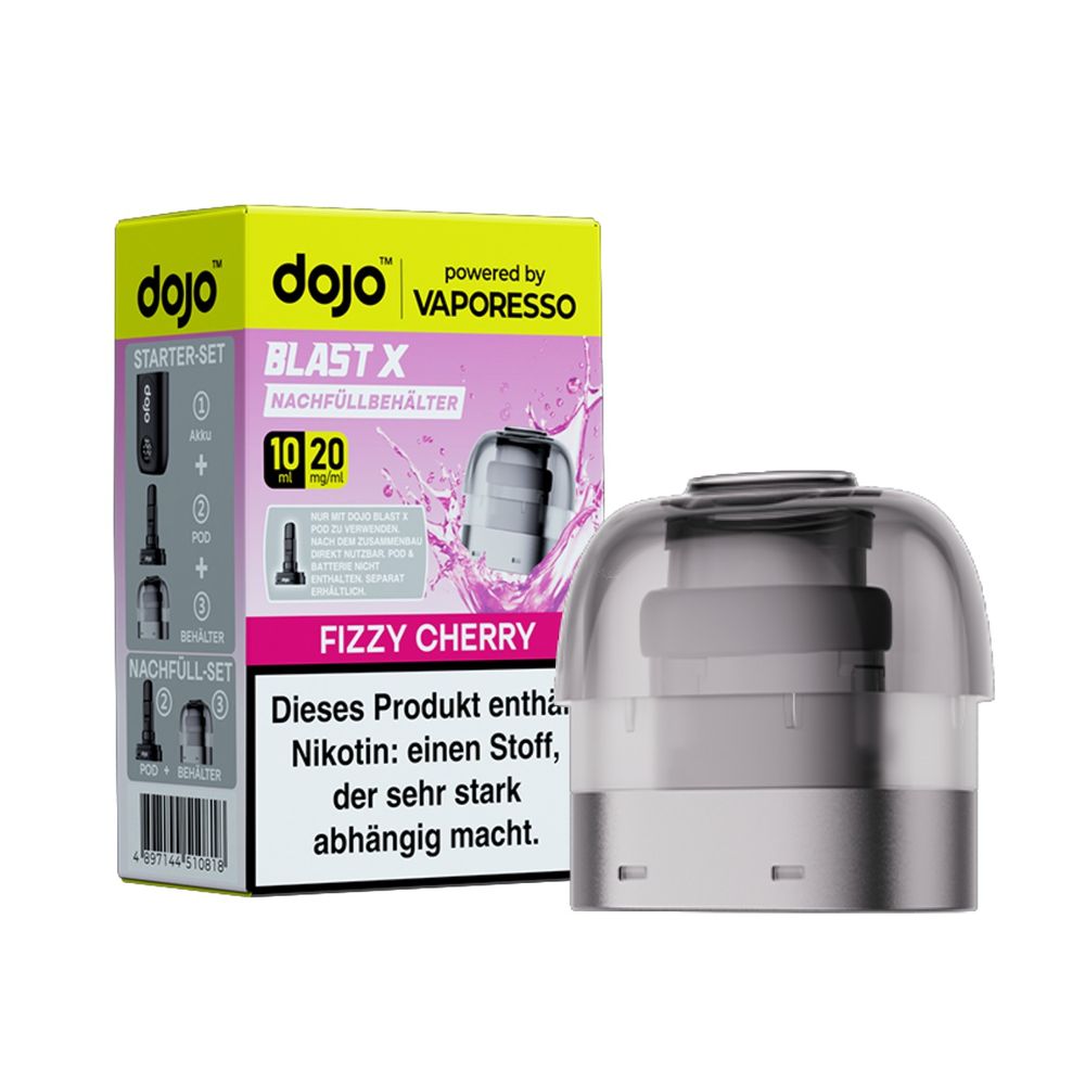 5x Dojo Blast X Pod 10ml - Fizzy Cherry - 20mg/ml Nikotingehalt + 5x Leerpod