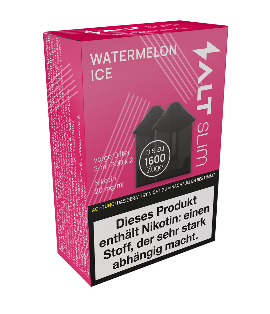 10x SALT Slim Pods Watermelon Ice 20mg/ml