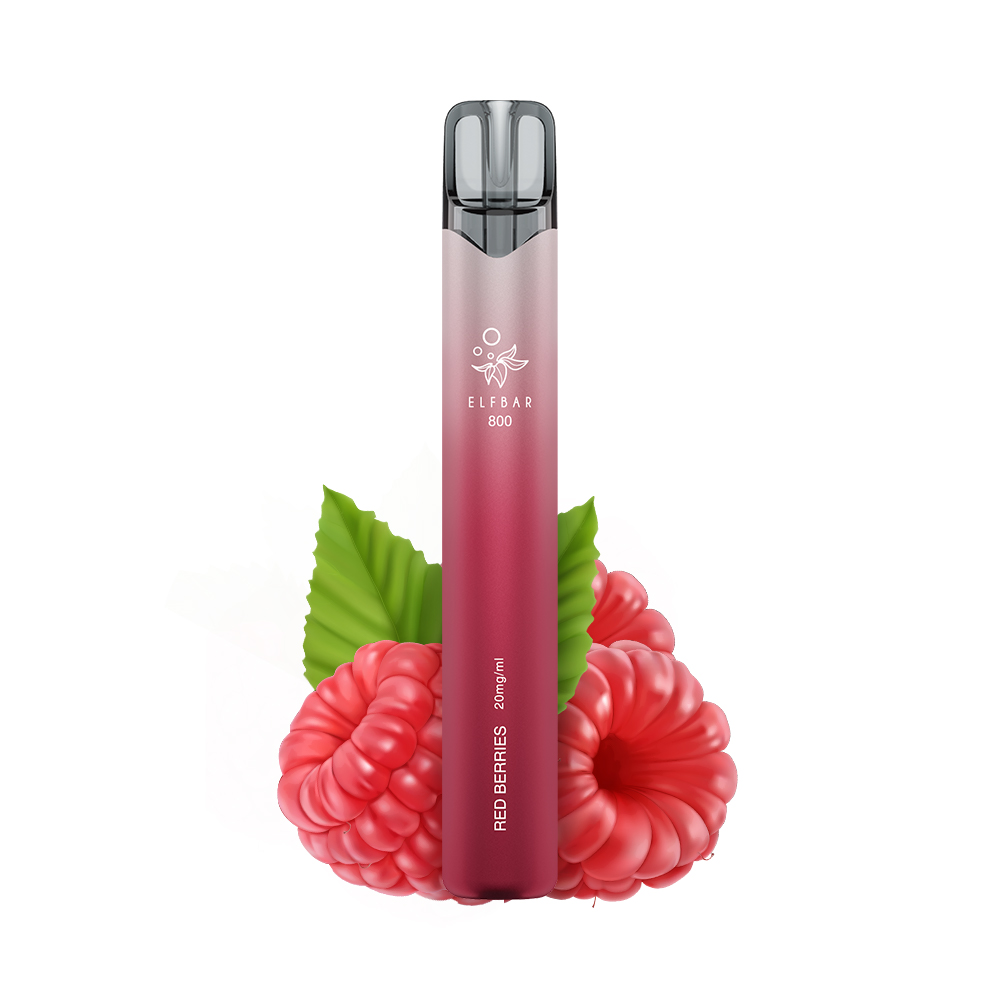 10x ELFBAR 800 Red Berries 20mg Nikotin