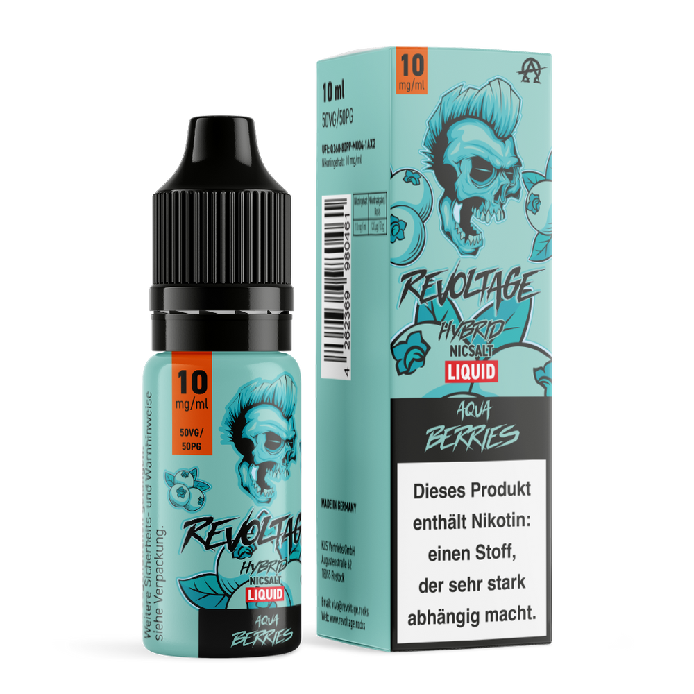 15x Revoltage - Aqua Berries - 10ml Nikotinsalz Liquid