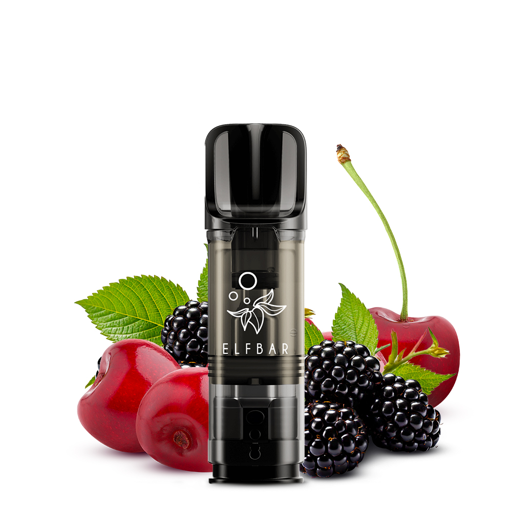 10x ELFBAR ELFA Blackberry Cherry 0mg Nikotin 2er  Pack