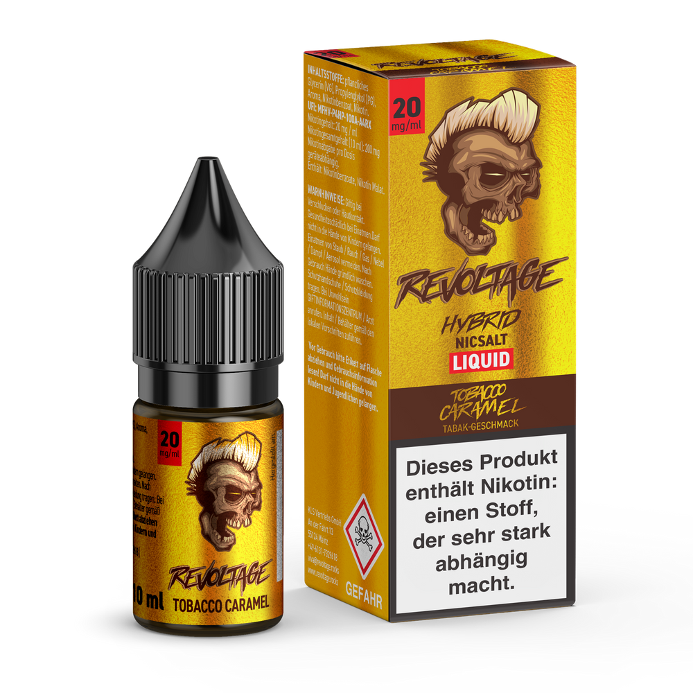 15x Revoltage - Tobacco Caramel - 10ml Nikotinsalz Liquid