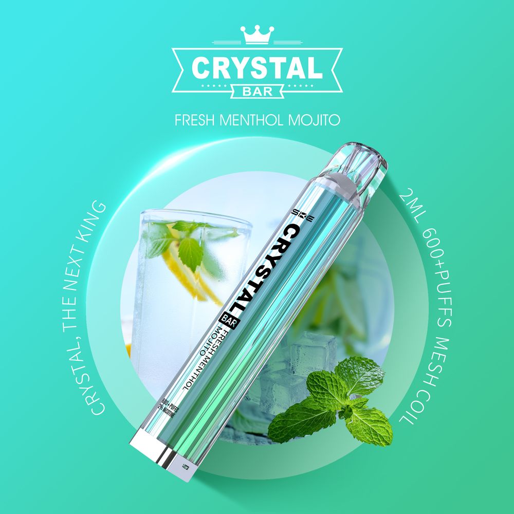 10 x SKE Crystal Bar 600 Fresh Menthol Mojito 2% Nikotin