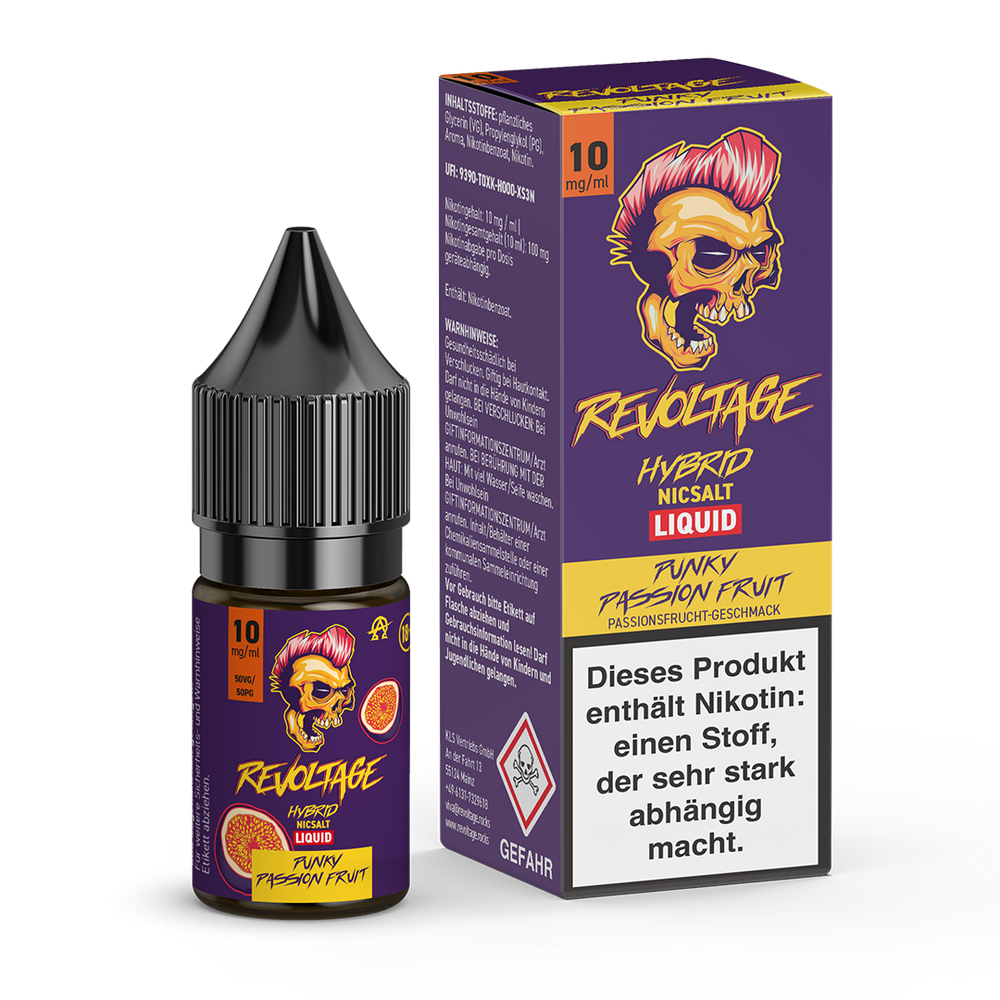 15x Revoltage - Punky Passion Fruit - 10ml Nikotinsalz Liquid