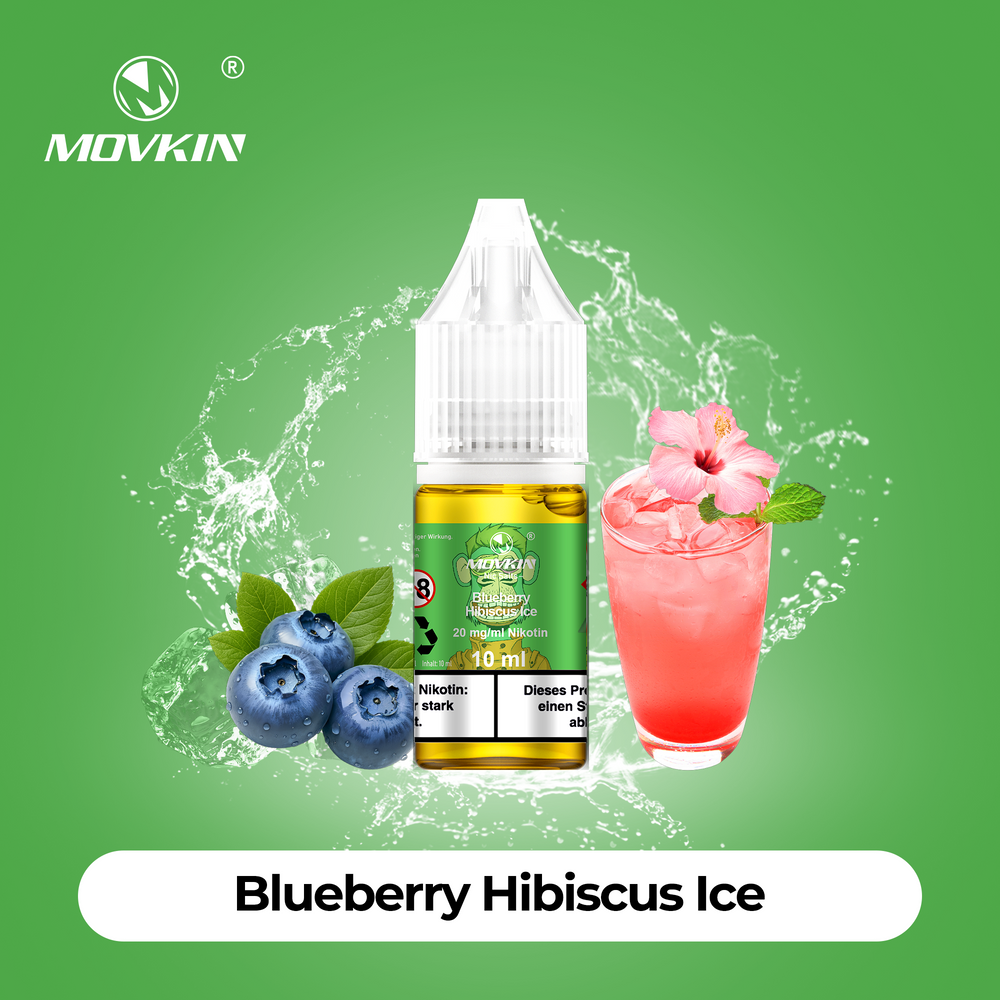 10x Movkin Liquid Blueberry Hibiscus Ice - 10ml