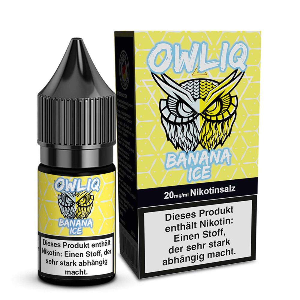 10x OWLIQ Nikotinsalz Liquid - Banana Ice - 10ml