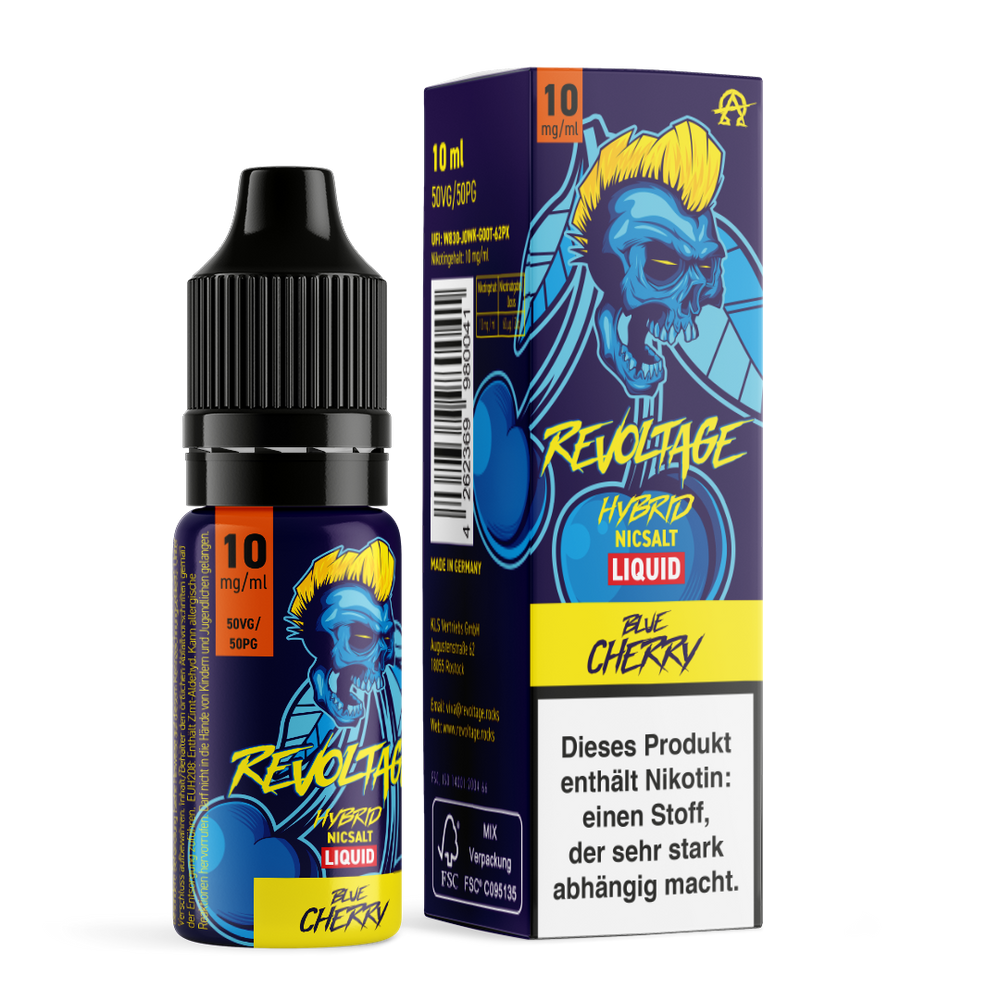 15x Revoltage - Blue Cherry - 10ml Nikotinsalz Liquid