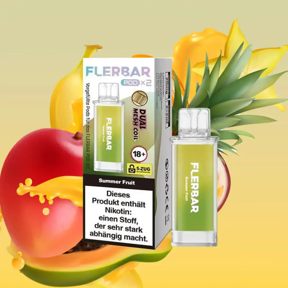 10x Flerbar Pods - Summer Fruit - 20mg Nikotin - 2er Pack
