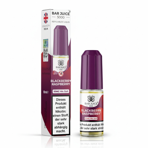 10x Bar Juice 5000 Nikotinsalz Liquid 10 ml Blackberry Raspberry