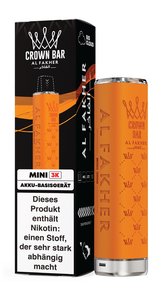10x Al Fakher Mini 3k Akkuträger - Farbe: Orange - 550 mAh