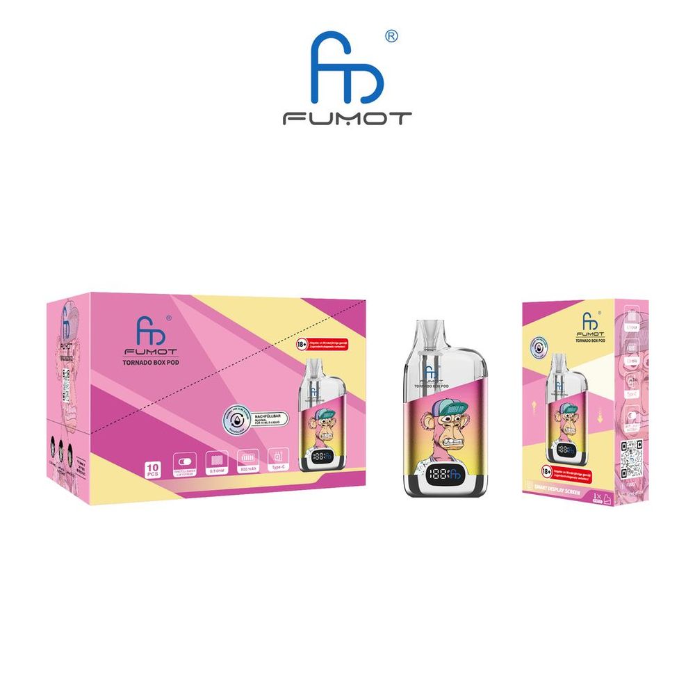 5x Fumot Tornado Box Pod Kit - Farbe: Yellow Pink