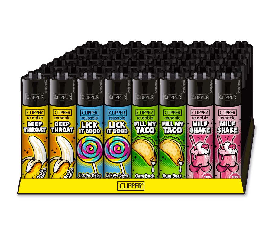 48x Clipper Reibrad Porn Slogan nachfüllbar