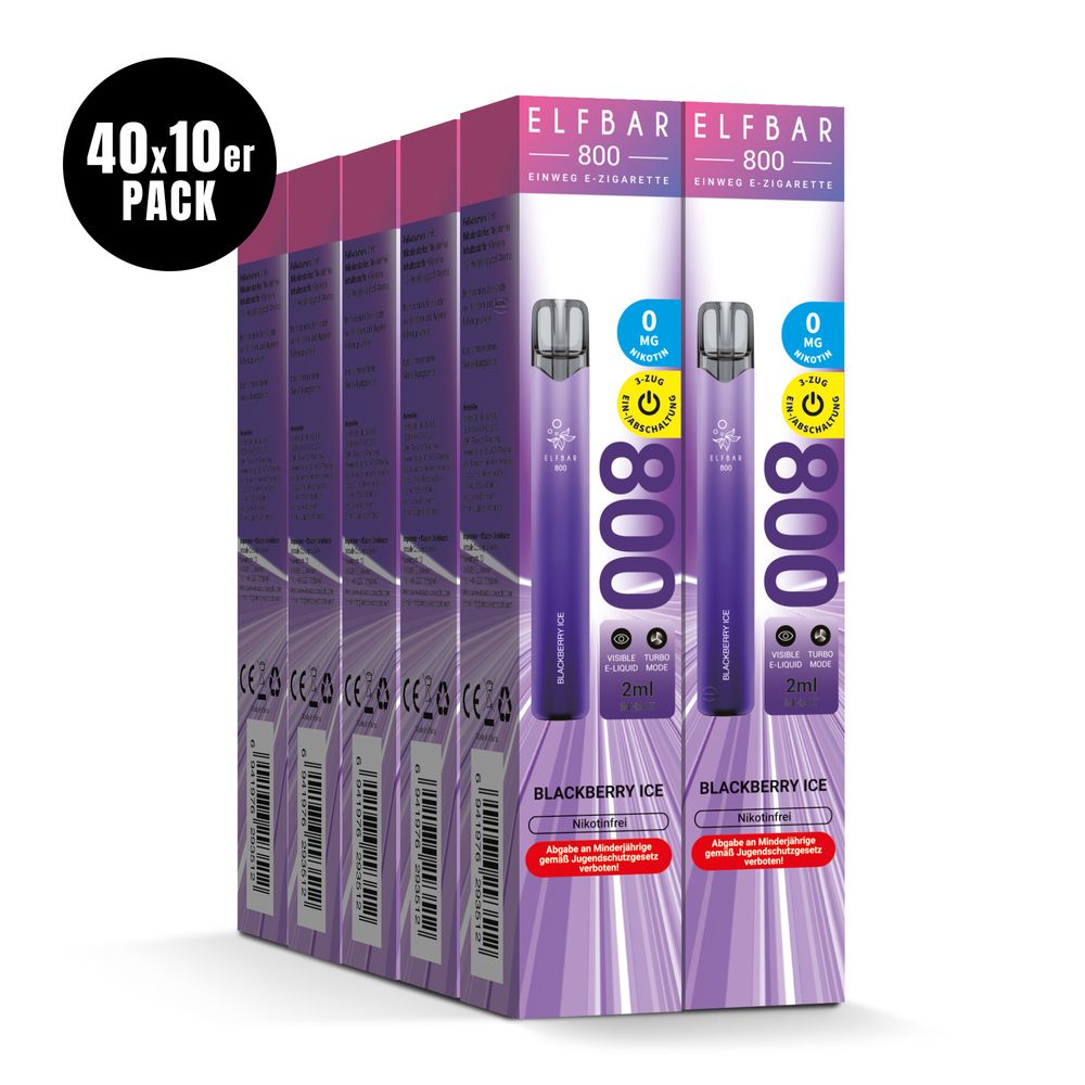 10x ELFBAR 800 Blackberry Ice Nikotinfrei