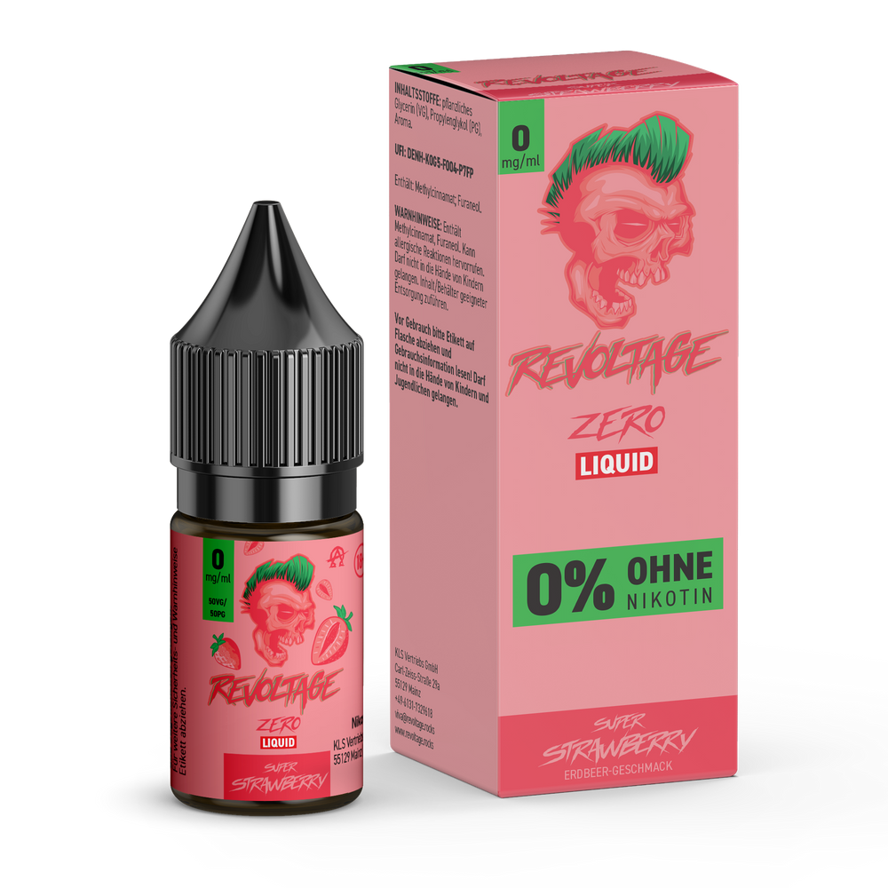 15x Revoltage - Super Strawberry - 10ml Nikotinsalz Liquid