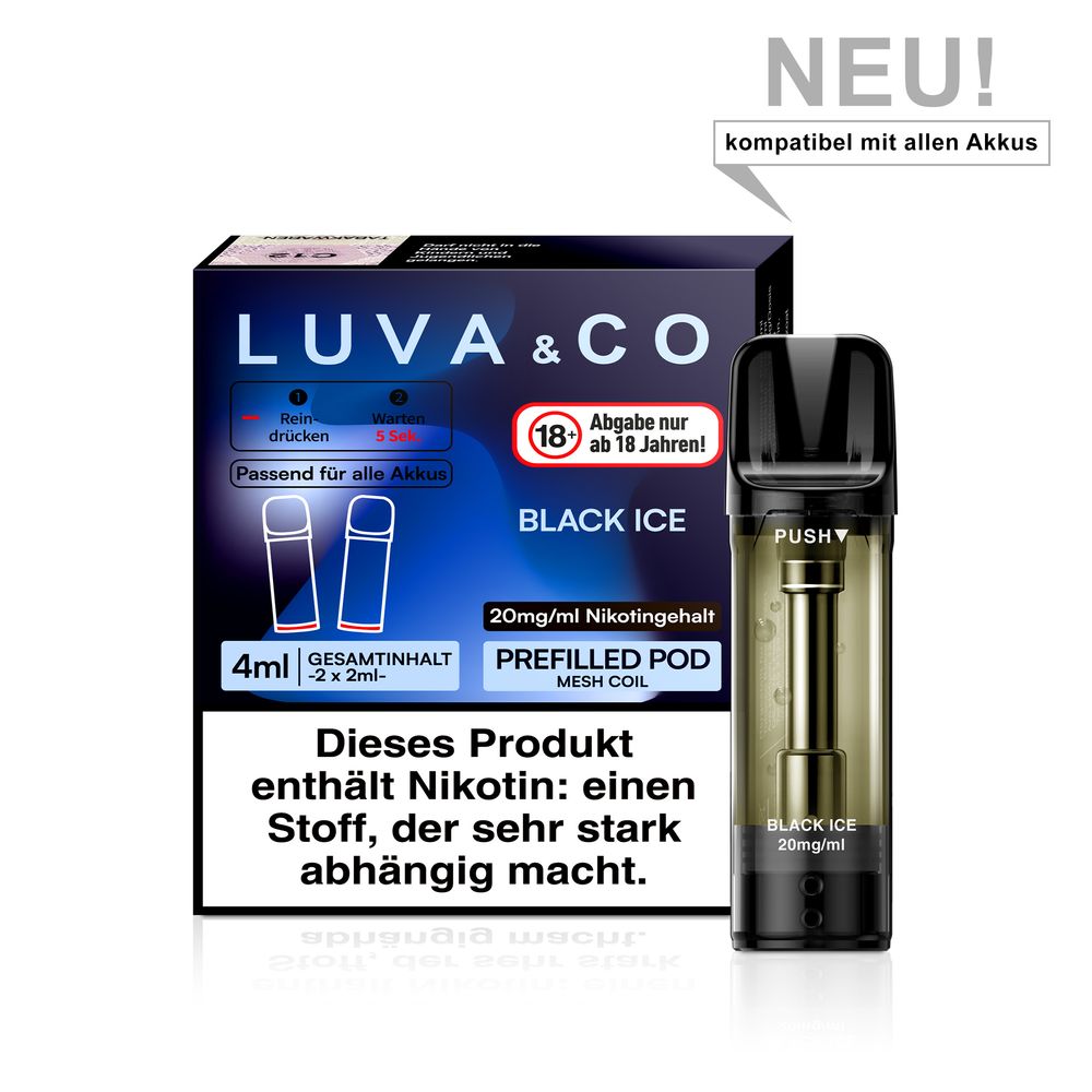 10x Luva & Co Pods - Black Ice 20mg Nikotin 2er Pack