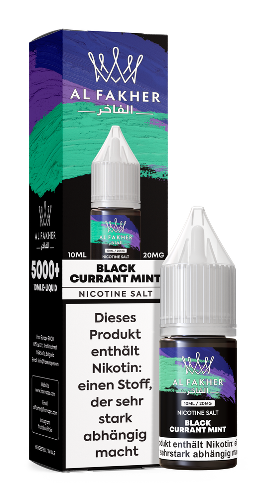 10x Al Fakher Liquid - BLACKCURRANT MINT