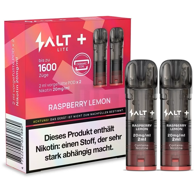 10x SALT Plus Lite Pods Raspberry Lemon 20mg/ml