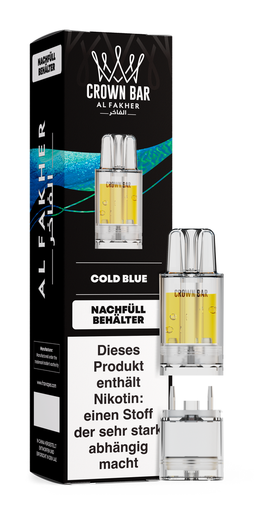 5x Al Fakher 12K PRO MAX Pod - Cold Blue - 20mg Nikotingehalt