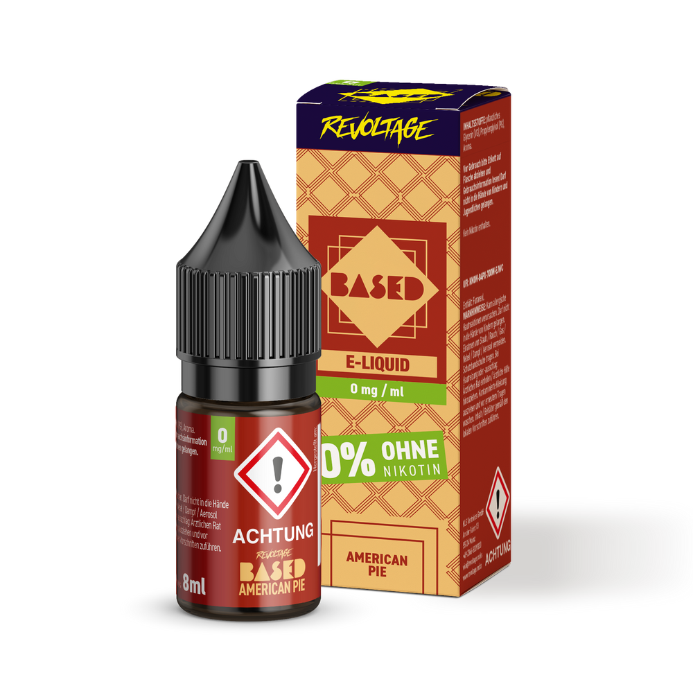 15x Revoltage BASED Liquid - American Pie - 8 ml Nikotinsalz Liquid