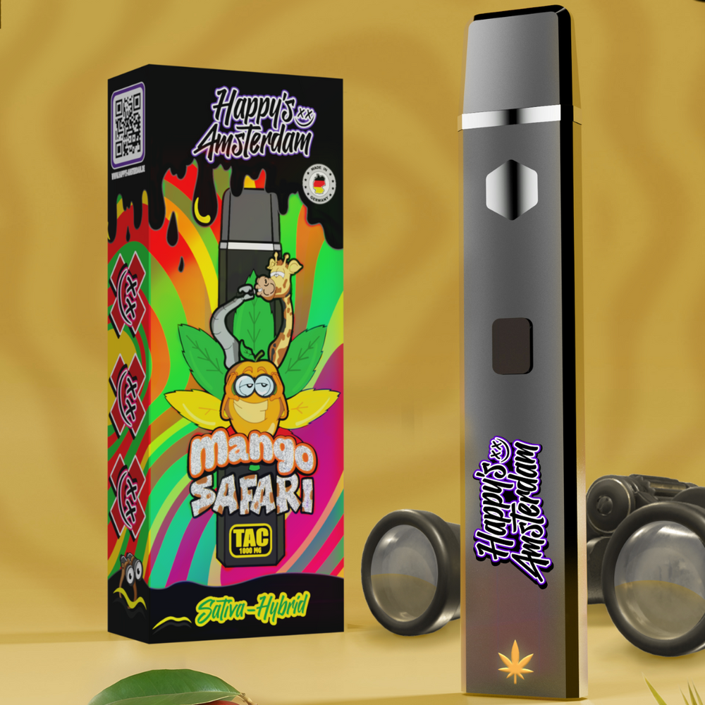 10x Happy's Amsterdam - TAC Einweg Vape - Mango Safari