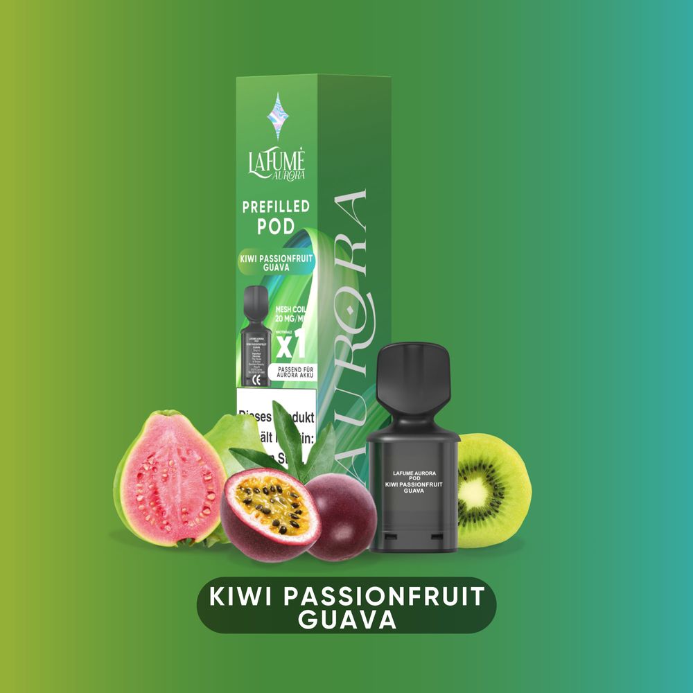 10x Lafume Aurora Pod - Kiwi Passion Fruit Guave 20mg Nikotin