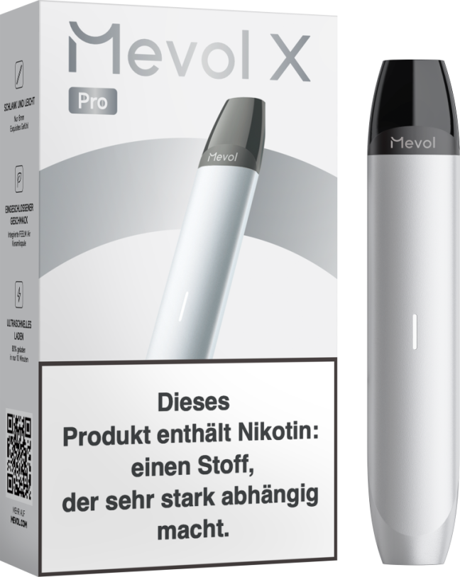 10x Mevol X Pro - 380 mAh - Akkuträger - Farbe: Silver