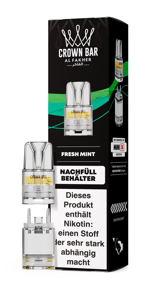 10x Al Fakher Mini 3K Pod - Fresh Mint - 20mg Nikotingehalt