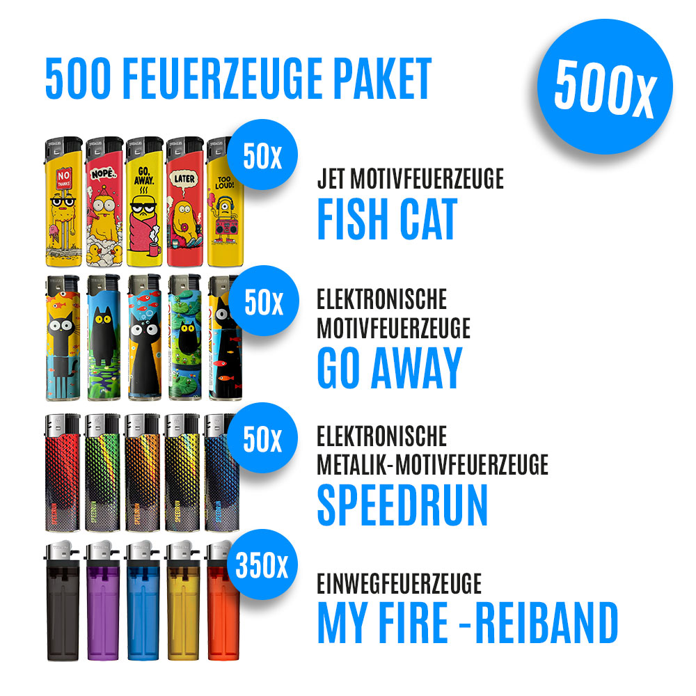 Feuerzeug Paket500 - 500 Feuerzeuge