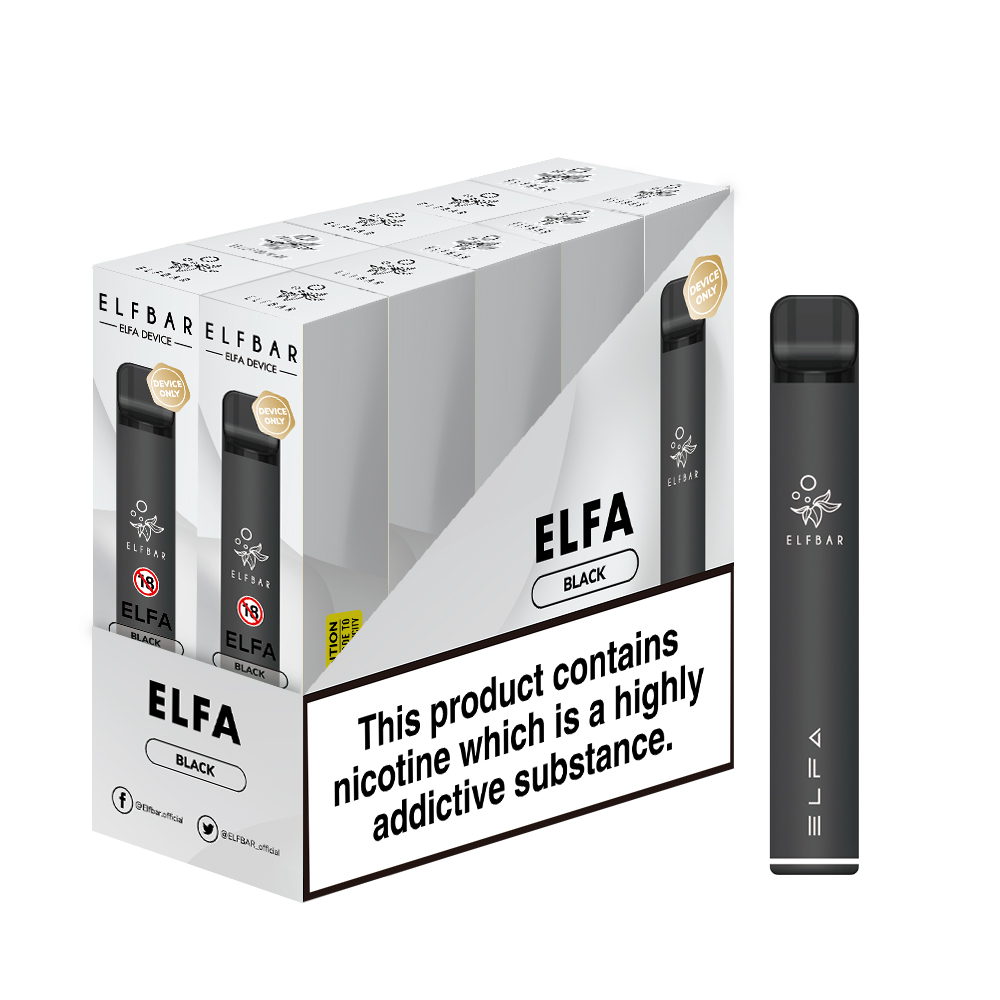 10x ELFBAR ELFA Pod Kit 500 mAh Akku - Black