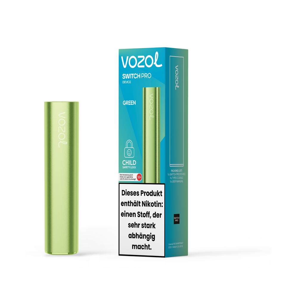 [10 + 10 Gratis] VOZOL Switch Pod Kit 400 mAh - Farbe Green
