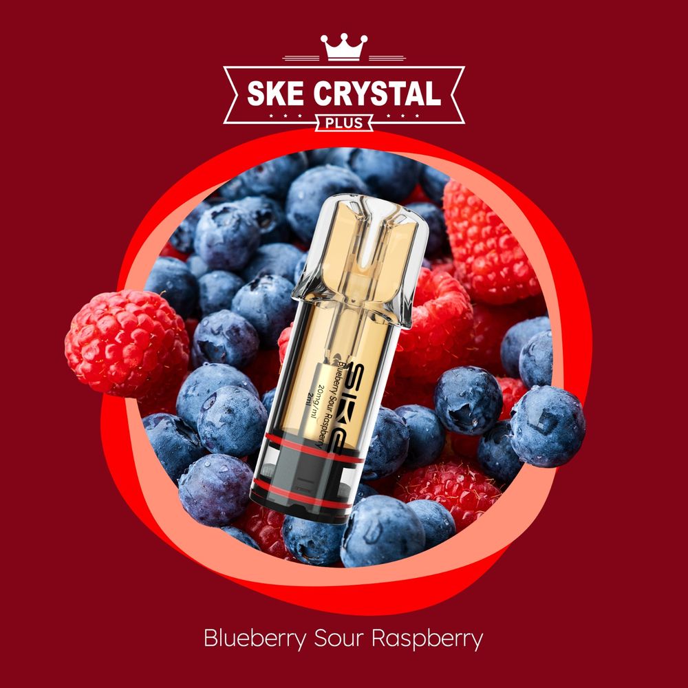 10x SKE Crystal PLUS Blueberry Sour Rasperry 2% Nikotin 2er Pack
